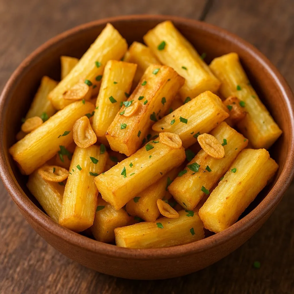 50 Receitas de Petiscos de Boteco para Todas as Ocasiões - 43 Mandioca frita com alho