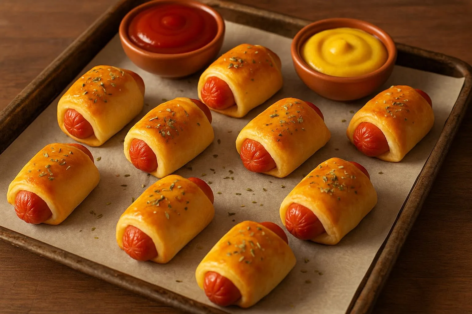 50 Receitas de Petiscos de Boteco para Todas as Ocasiões - 37 Mini Cachorros-Quentes de Forno