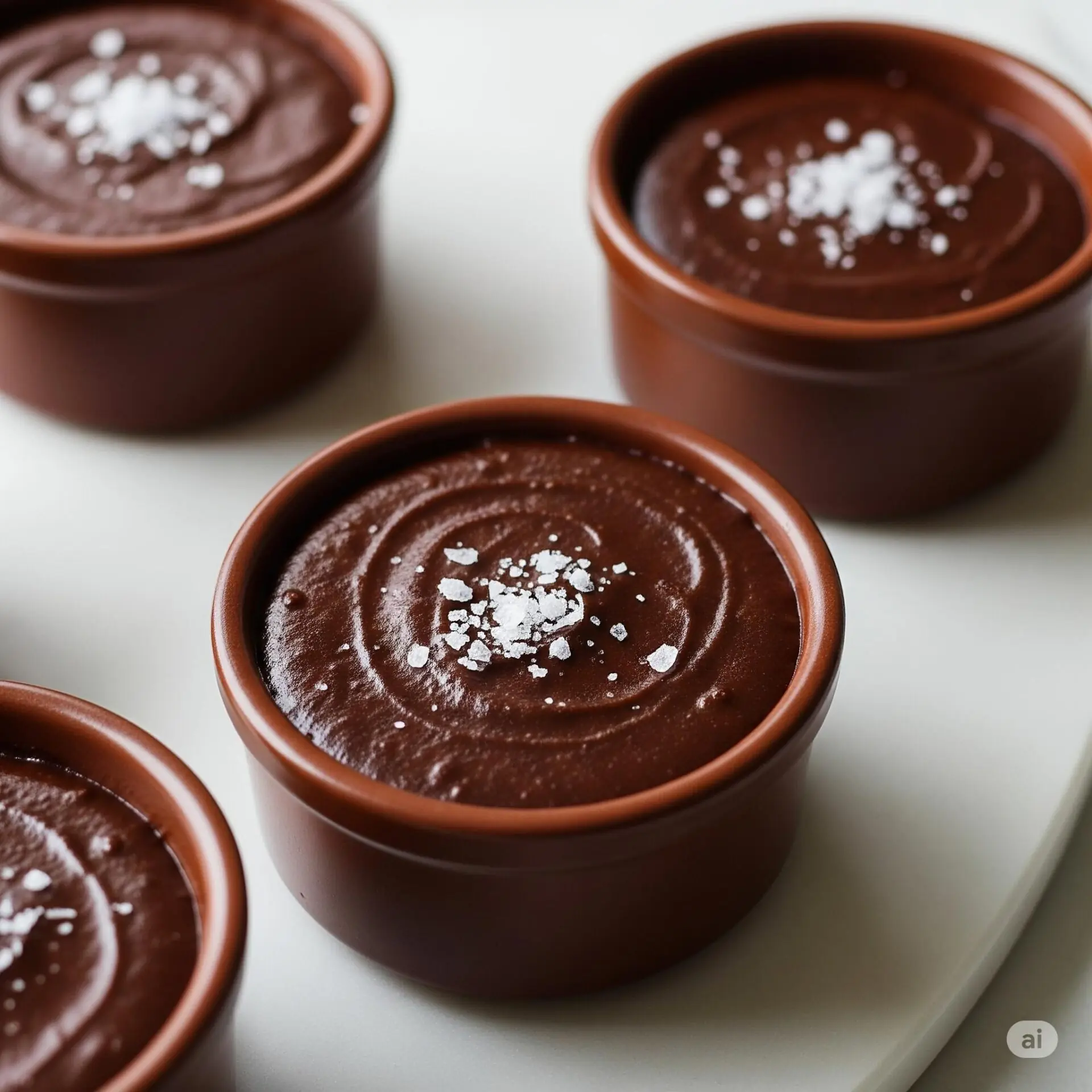 16 ideias de café da manhã romântico para surpreender - 5 Mousse de chocolate com flor de sal
