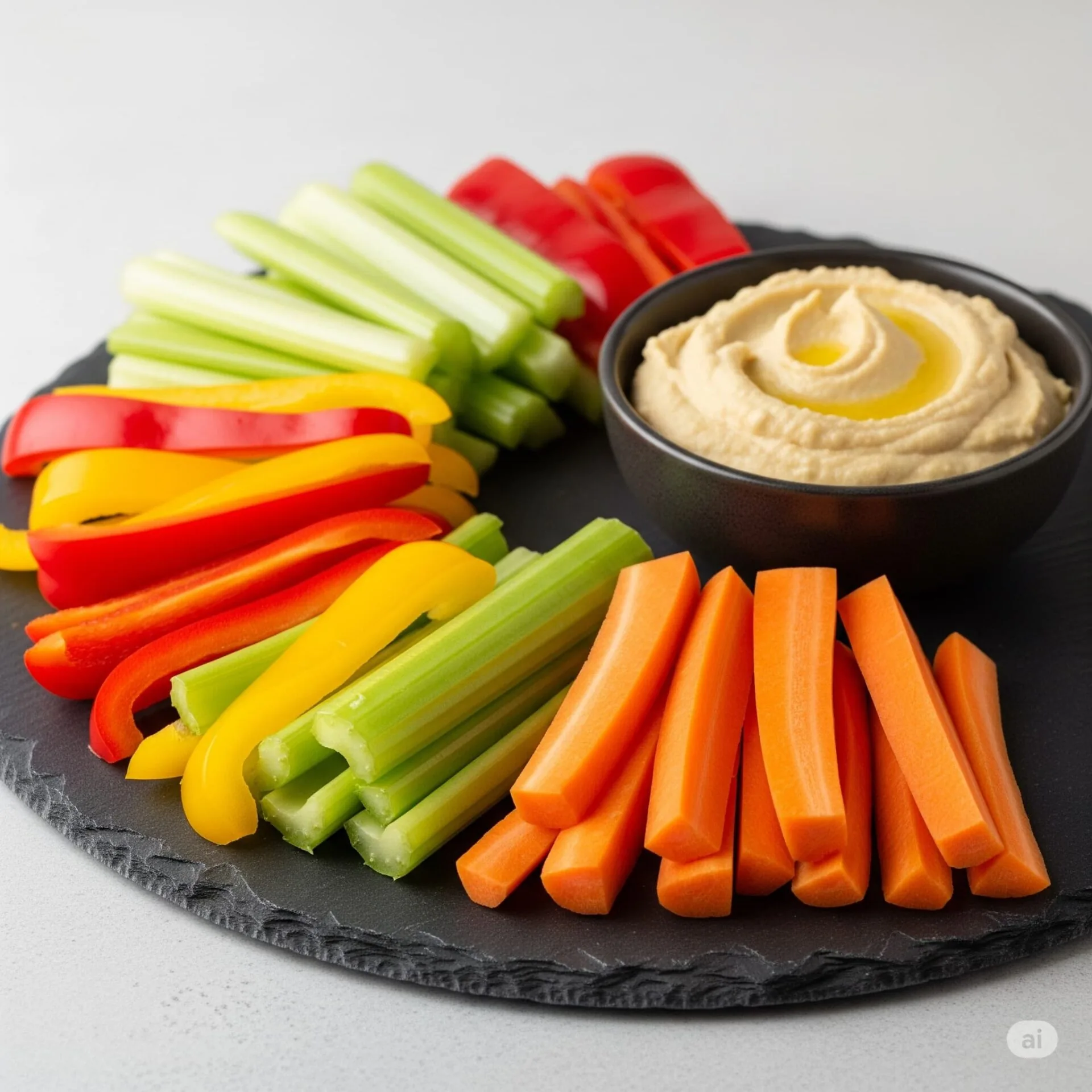 50 Receitas de Petiscos de Boteco para Todas as Ocasiões - 22 Palitinhos de Legumes com Hummus
