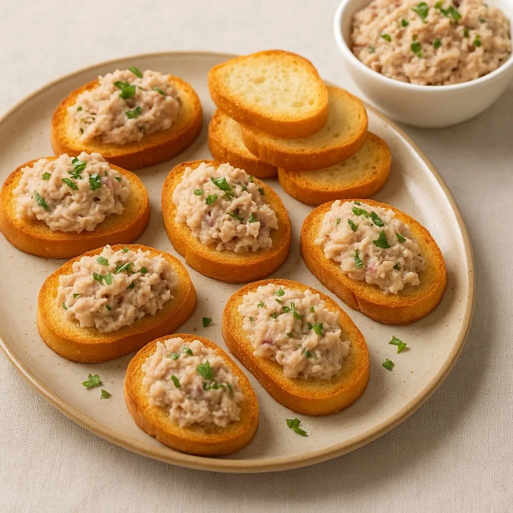 50 Receitas de Petiscos de Boteco para Todas as Ocasiões - 42 Torradinhas com Pasta de Atum