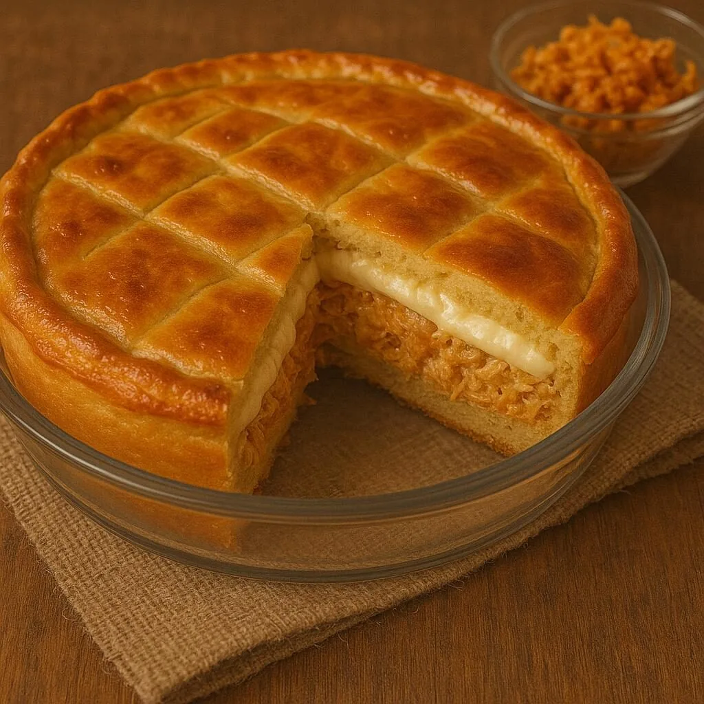 Almoço para o Dia das Mães 2025: 10 Receitas práticas - 12 Torta de Frango com Catupiry Artesanal
