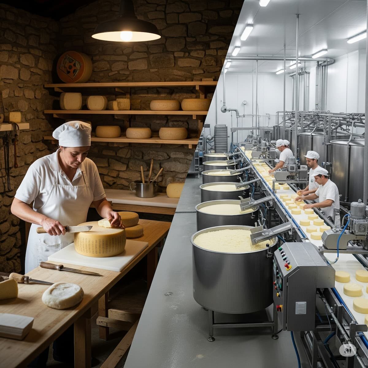 O que é Queijo Artesanal? - 2 Qual a diferença entre queijo artesanal e industrial?