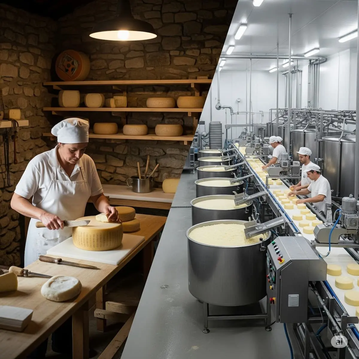 Qual a diferença entre queijo artesanal e industrial?
