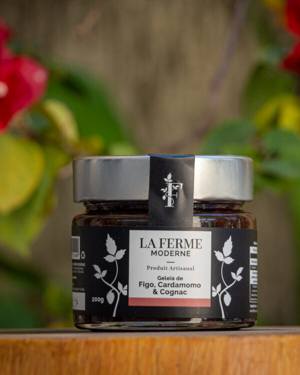 Geleia de Figo, Cardamomo e Cognac La Ferme Moderne — pote de vidro 200g com rótulo artesanal escuro