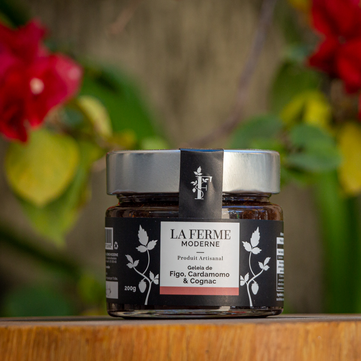 Geleia de Figo, Cardamomo e Cognac La Ferme Moderne — pote de vidro 200g com rótulo artesanal escuro