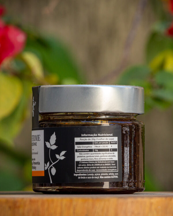 Rótulo da Geleia de Laranja com código de barras, fabricante La Ferme de Avaré e validade 15 dias