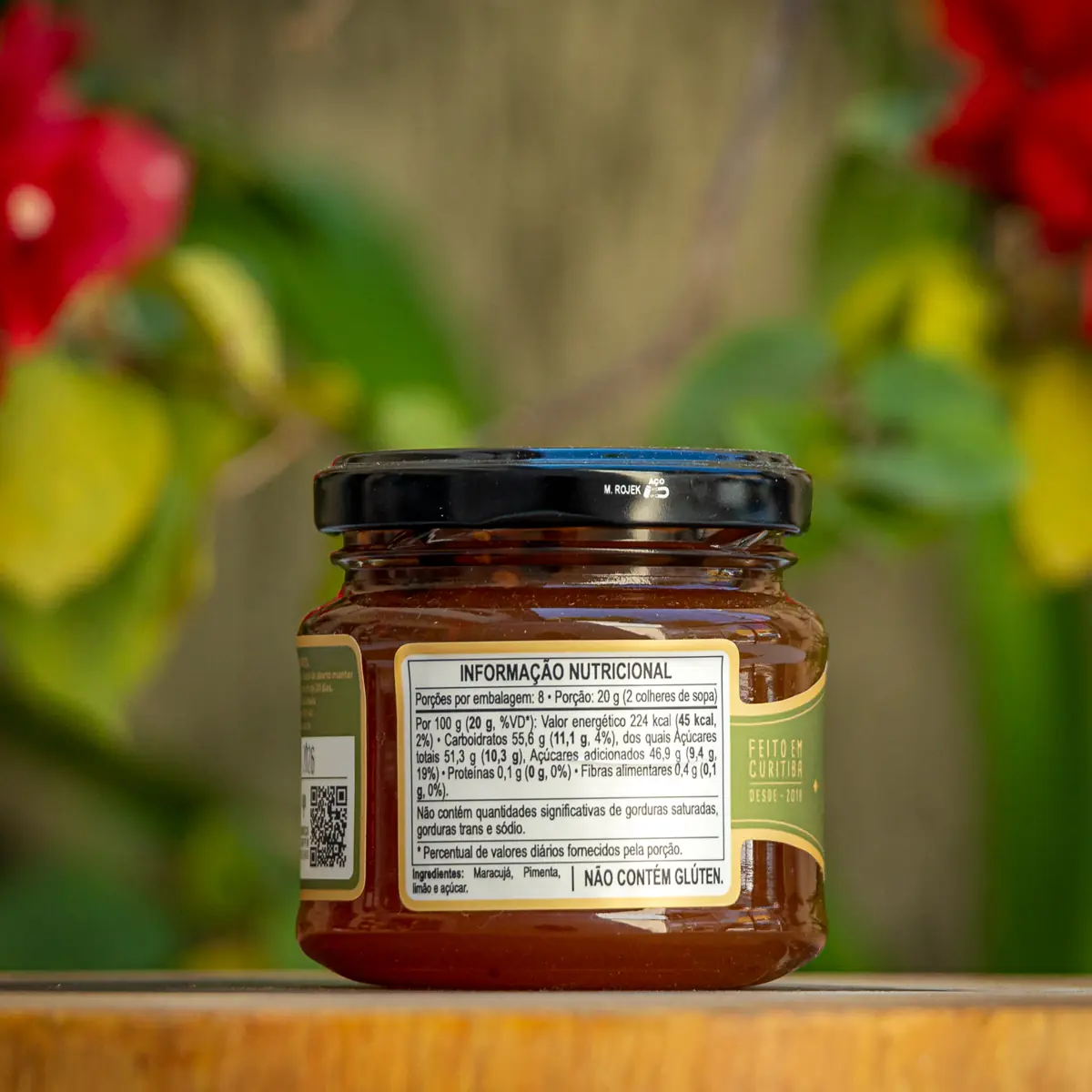 Tabela nutricional da geleia de maracujá com pimenta — apenas 4 ingredientes sem glúten