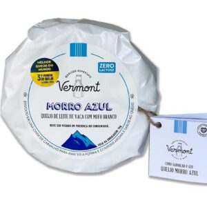 Queijo Morro Azul, queijo de mofo branco ultra cremoso escorrendo da Vermont.