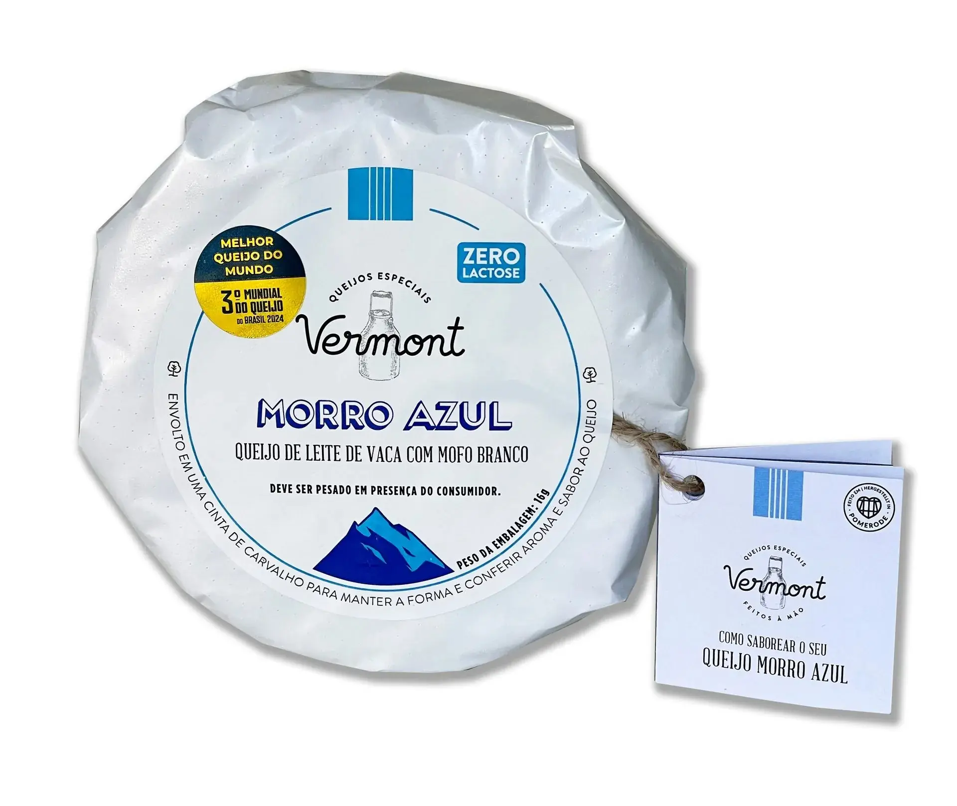 Queijo Morro Azul, queijo de mofo branco ultra cremoso escorrendo da Vermont.