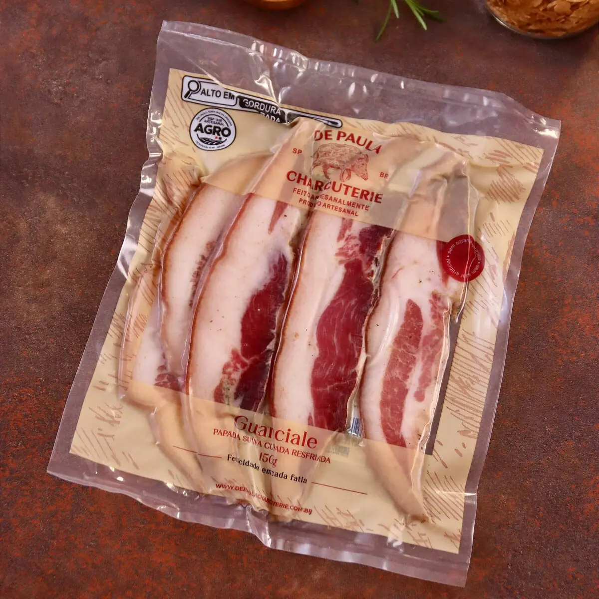 Guanciale fatiado  - De Paula Charcuterie - 150g