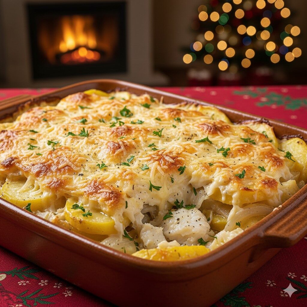 Bacalhau gratinado com queijo e azeite especial