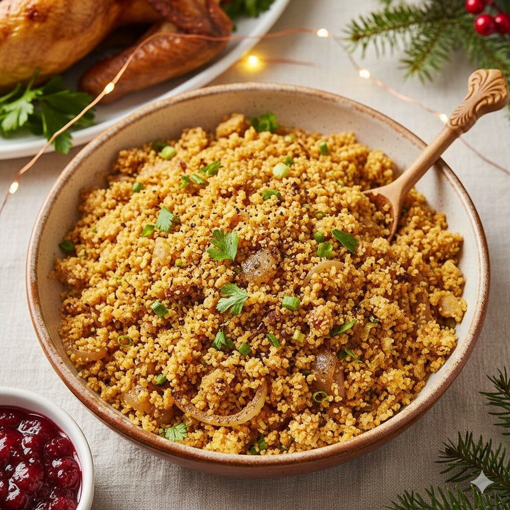 Farofa clássica com manteiga e cebola