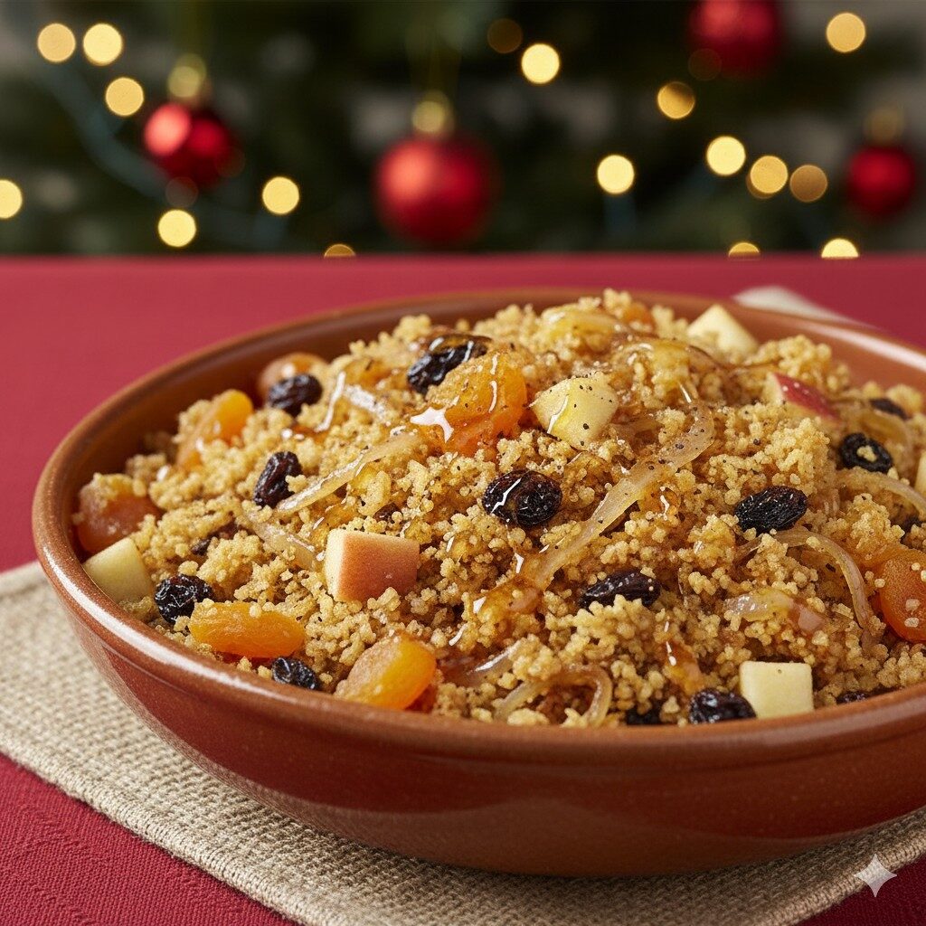 Farofa natalina agridoce