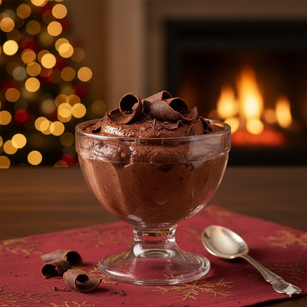 Mousse de chocolate com toque de café