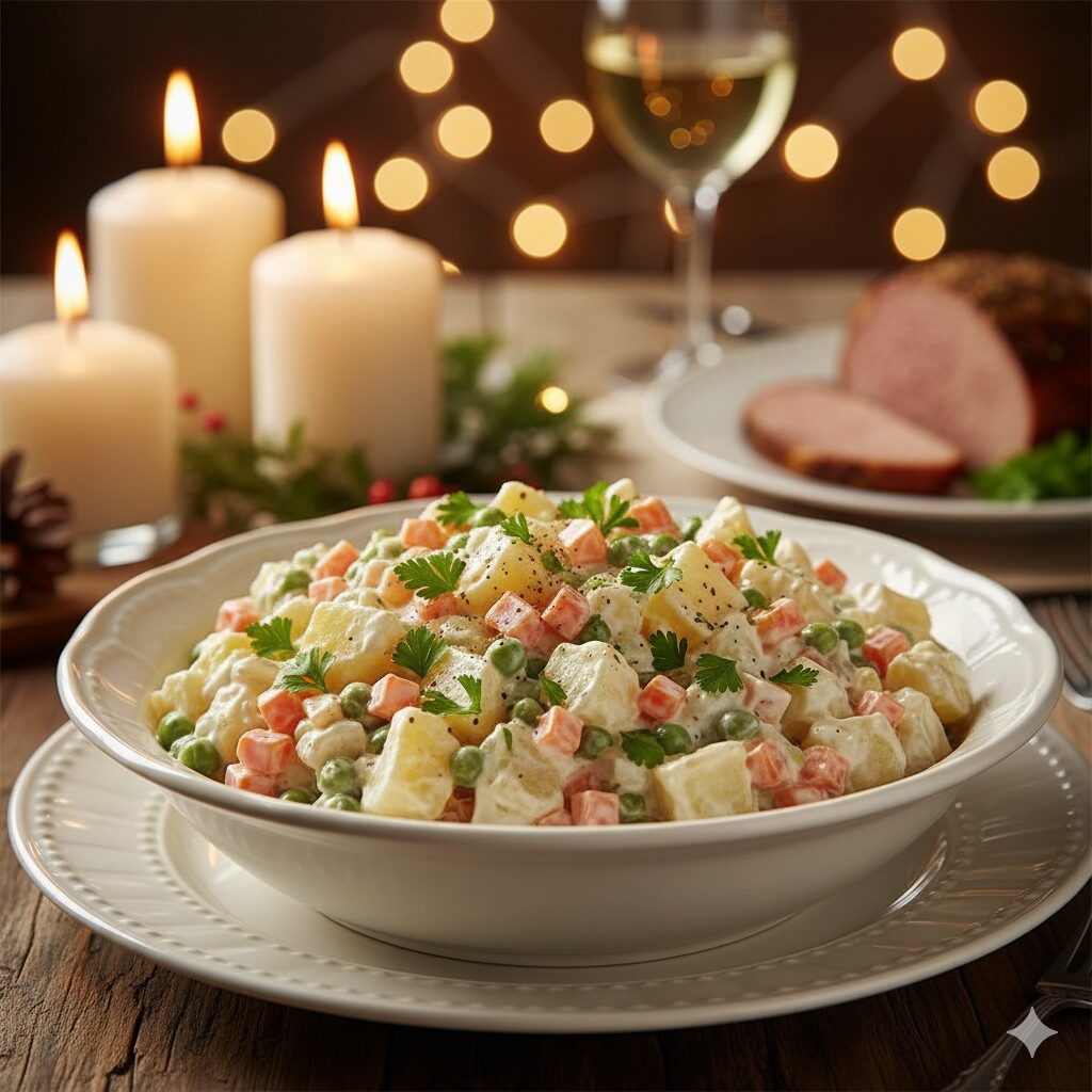 Salada cremosa de batata (maionese festiva)