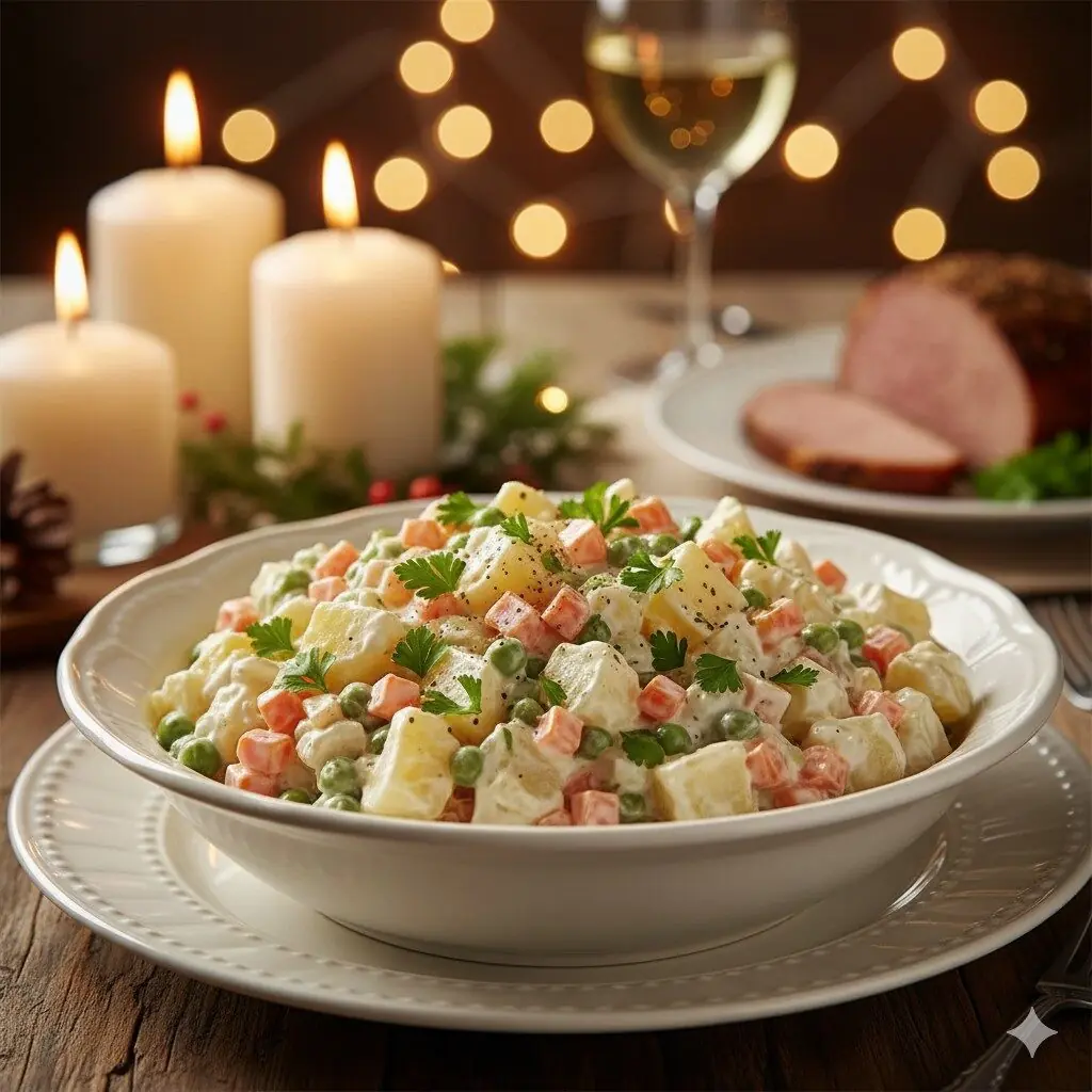 Salada cremosa de batata (maionese festiva)