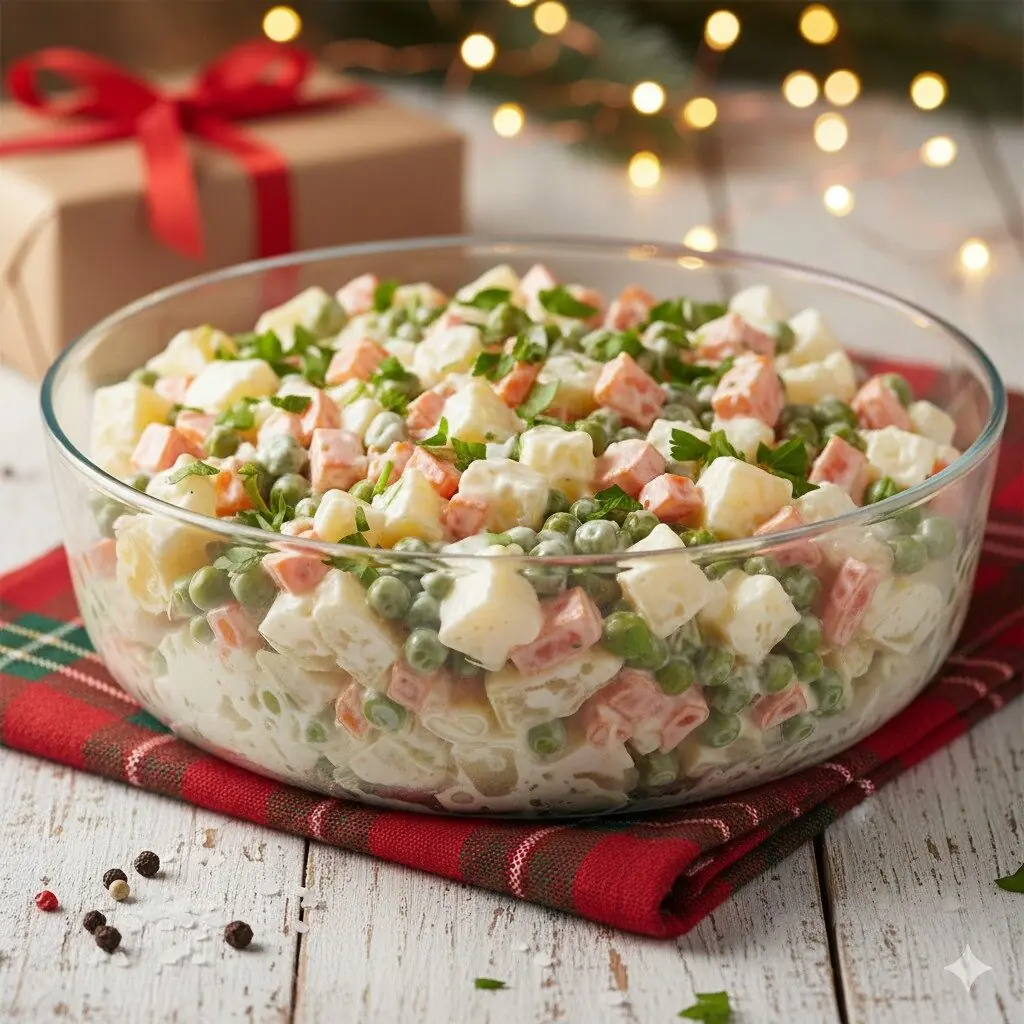 Salada de maionese clássica natalina