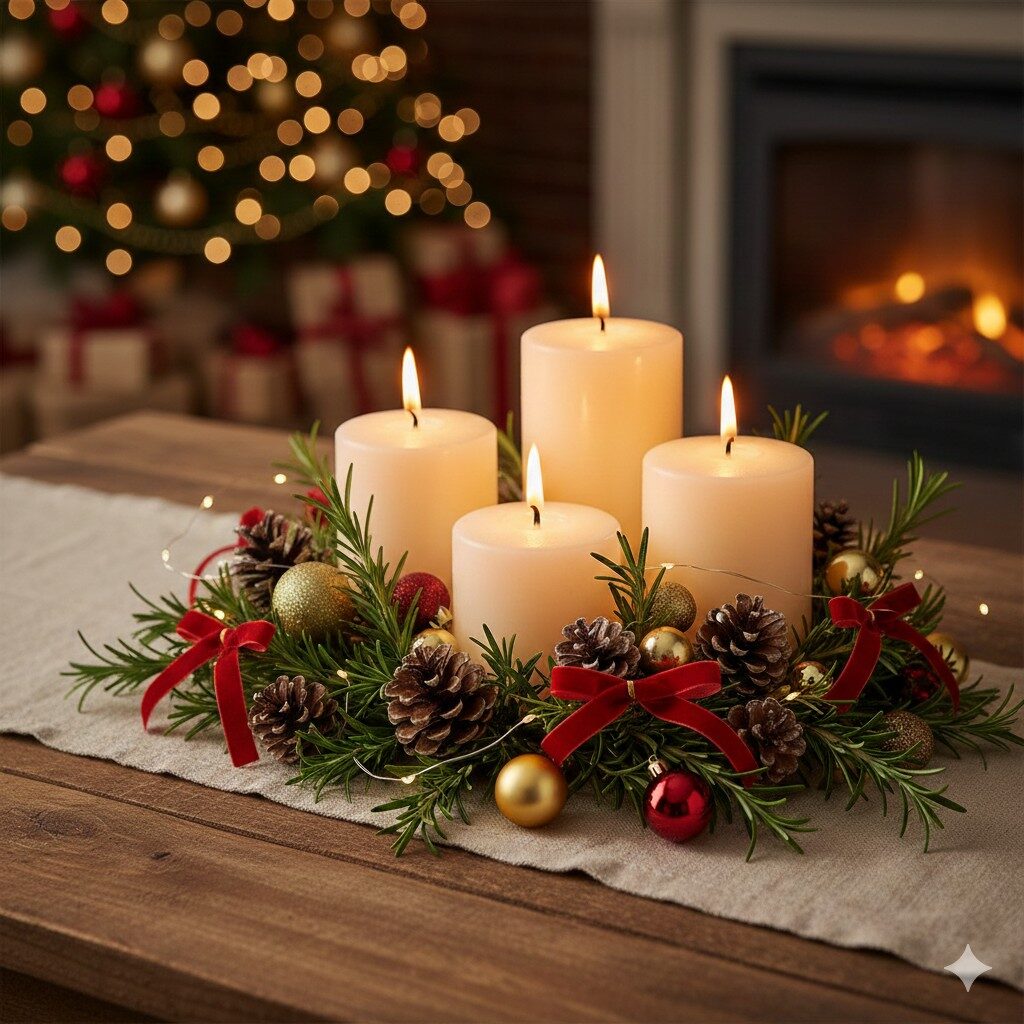 Velas e pequenas decorações