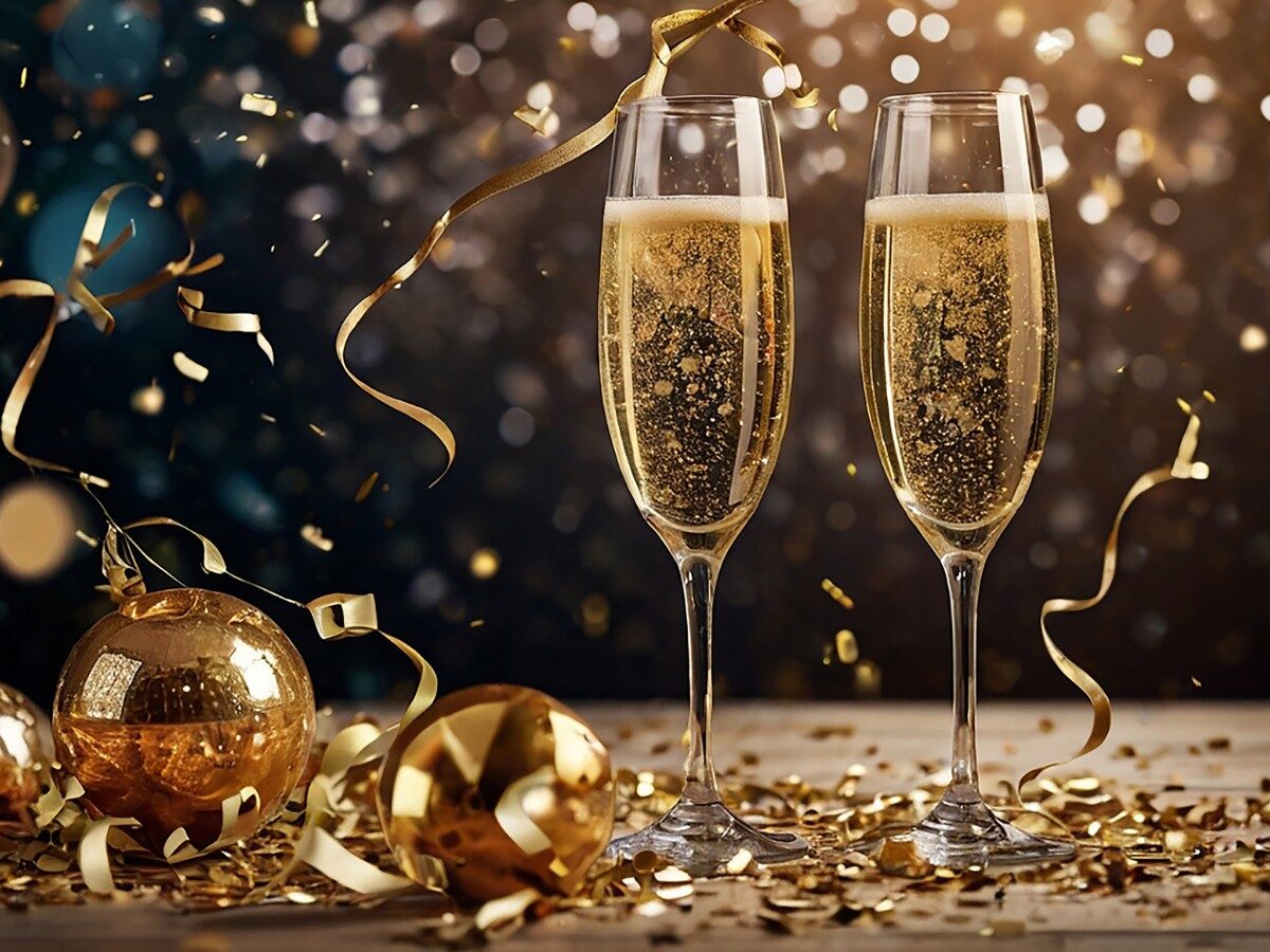 Bebidas para Ano Novo e brincadeiras com bebidas