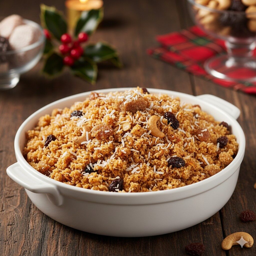 Farofa doce para ceia de Natal