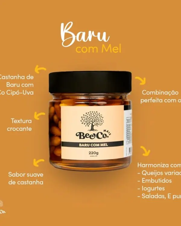 Castanha de Baru com Mel - BeeCo - 250g -1 Castanha de Baru com Mel - BeeCo - 250g -1