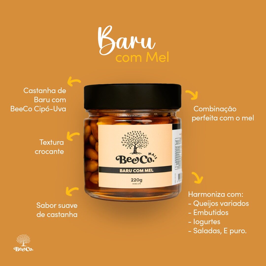 Castanha de Baru com Mel - BeeCo - 250g