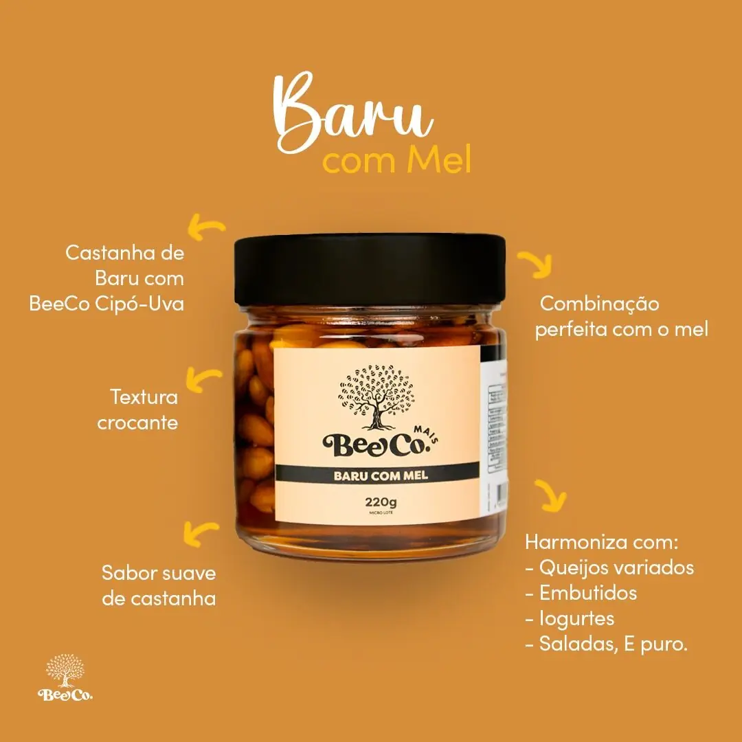 Castanha de Baru com Mel - BeeCo - 250g