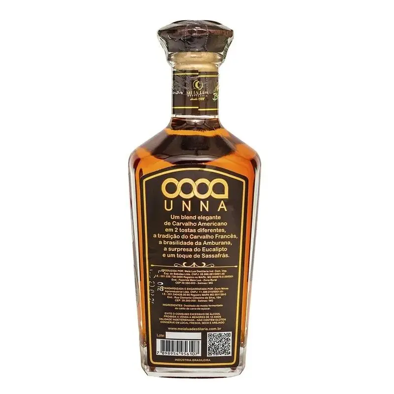 Cachaça Unna Ouro - Meia lua - 750ml