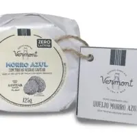 Queijo Morro Azul com Trufas Negras, queijo de mofo branco ultra cremoso trufado da Vermont.