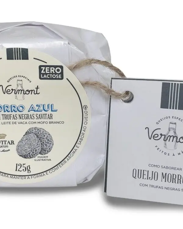 Queijo Morro Azul com Trufas Negras - Vermont Pomerode Queijo Morro Azul com Trufas Negras - Vermont Pomerode