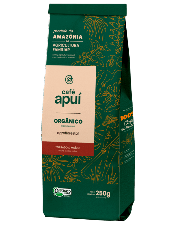 Café Apuí Orgânico Agroflorestal Torrado e Moído - 250g