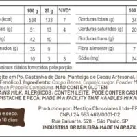 Chocolate Mel & Baru 50% Mestiço - Dark Milk com Castanha de Baru e Mel MBee