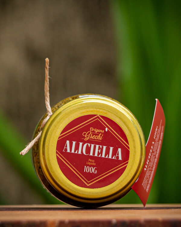 Aliciella - Antepasto de Sardinha e Azeitona com Azeite Extravirgem - Origens Grechi - 100g