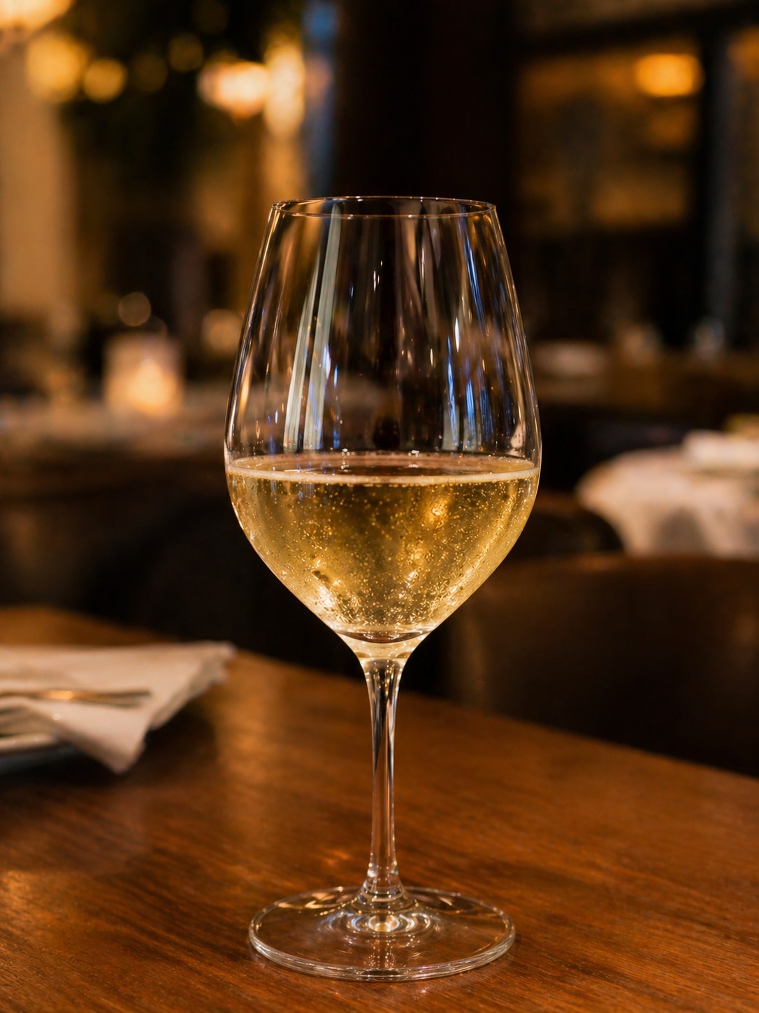 O que é vinho branco espumante