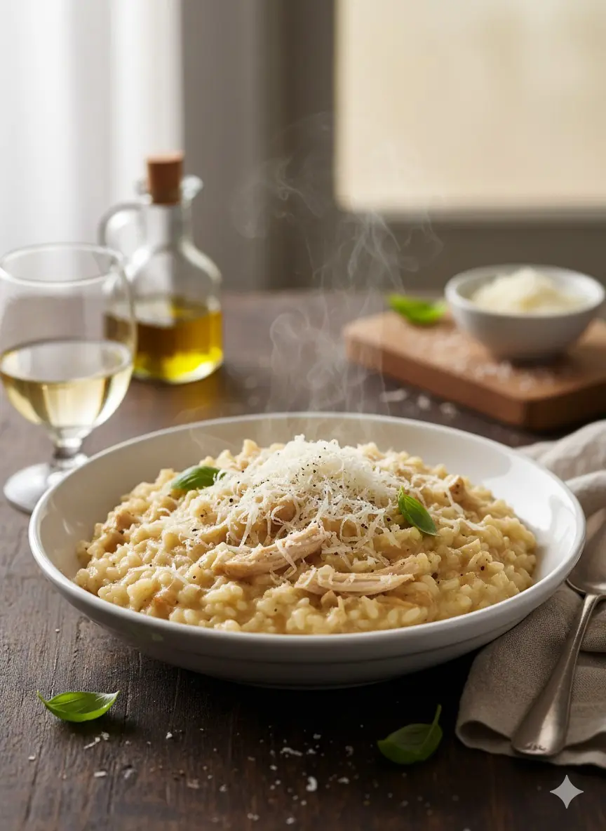Risoto de Frango com Parmesão Artesanal