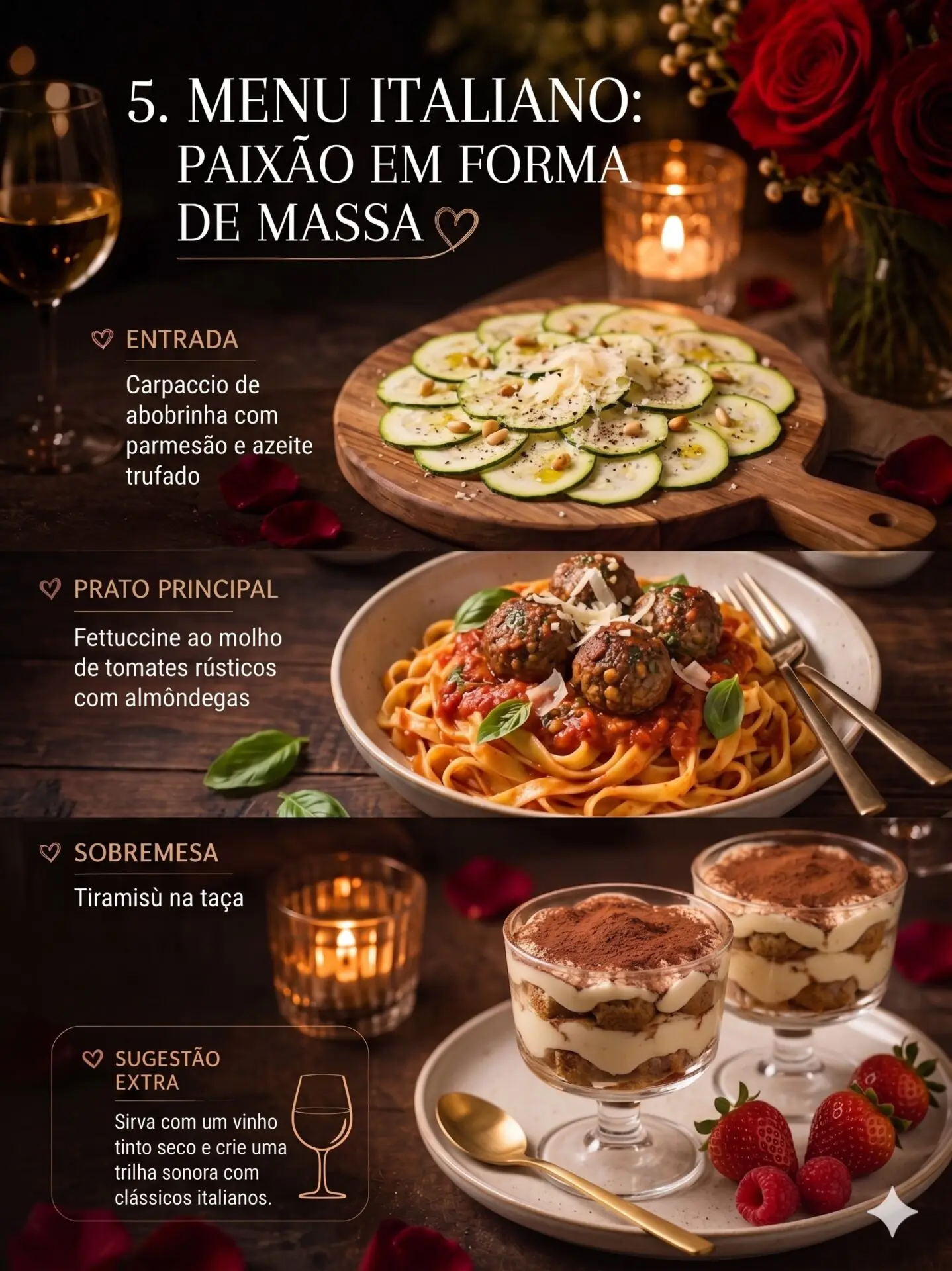 5. Menu italiano: paixão em forma de massa