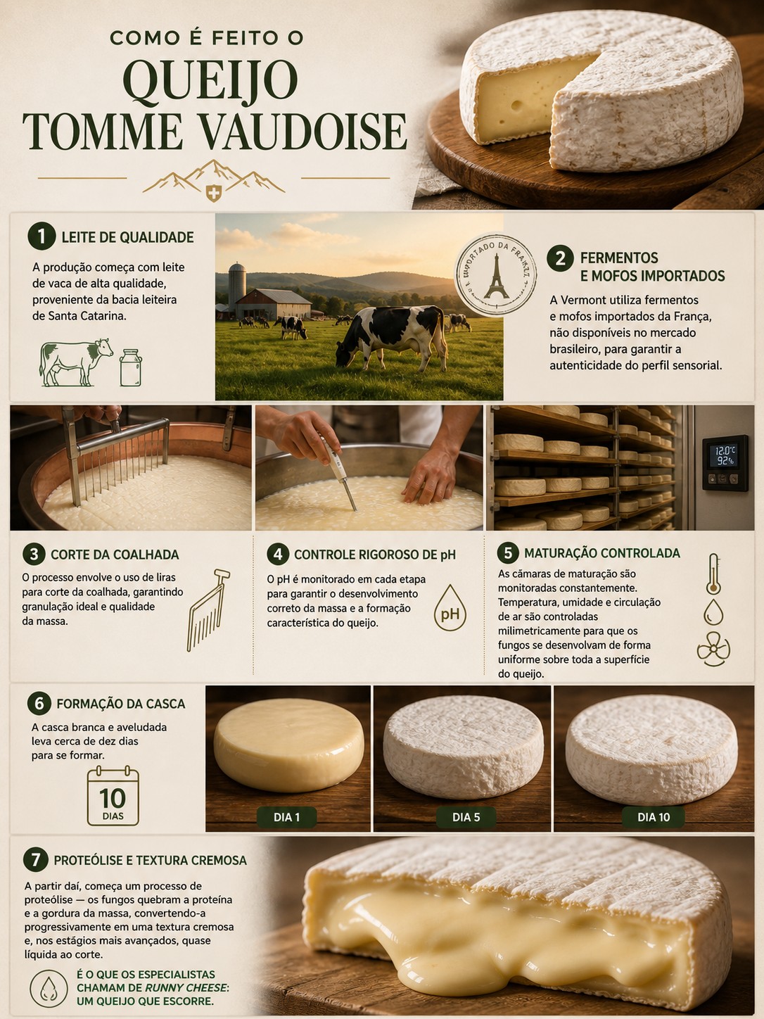 Como é feito o queijo Tomme Vaudoise