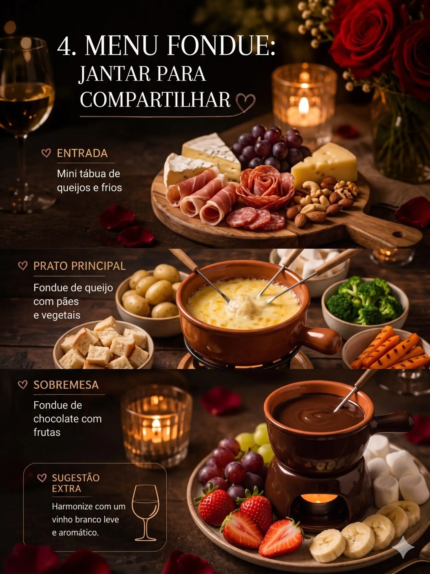 4. Menu fondue: jantar para compartilhar
