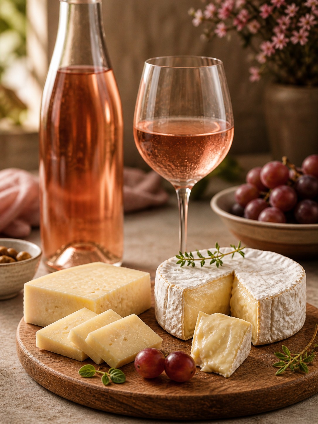Quais queijos combinam bem com vinho rosé