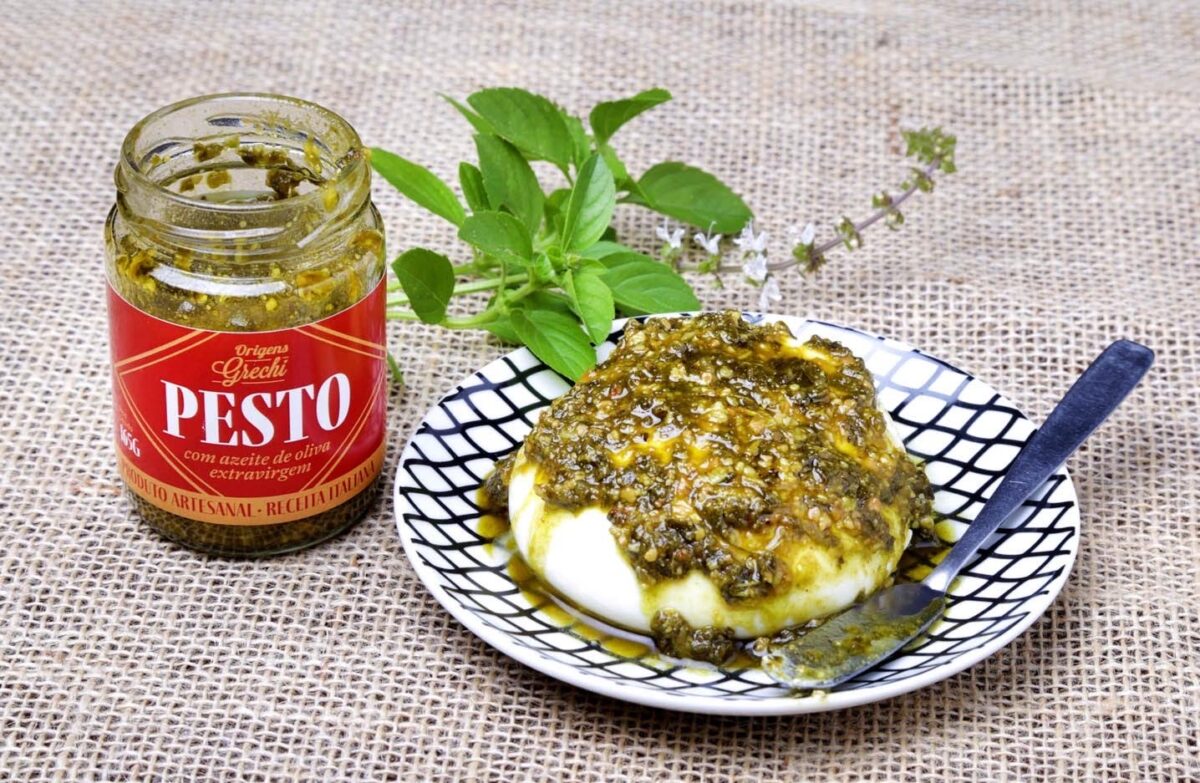 Pesto de Manjericão com Parmesão e Azeite Extravirgem - Origens Grechi - 100g