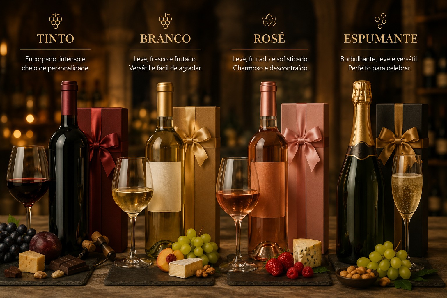 Vinho para Presente: Como Escolher o Rótulo Certo para Cada Ocasião - 7 Entendendo os tipos de vinho: qual é o mais indicado para presentear?