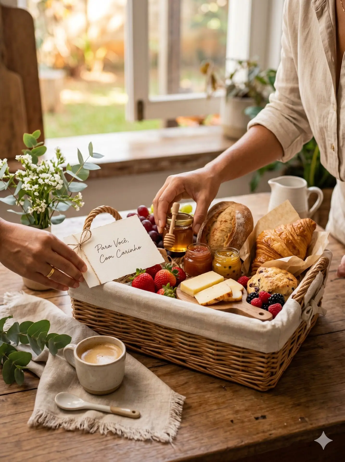 O que é preciso para fazer uma cesta de café da manhã inesquecível?