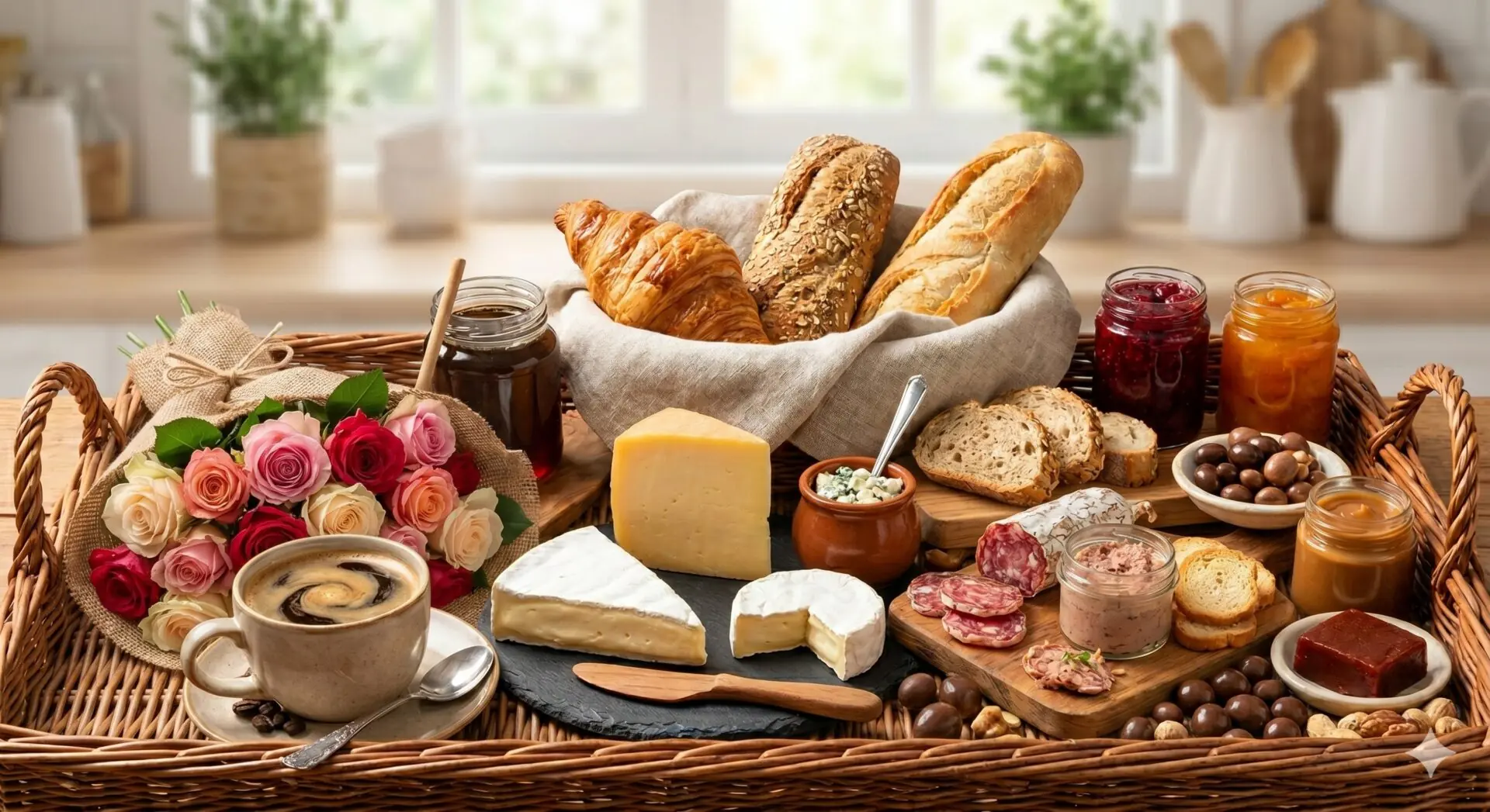 Seleção dos produtos para colocar na sua cesta de café da manhã