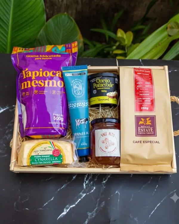 Cesta de Café da Manhã Premium: Especial Dia dos Pais (6 itens)